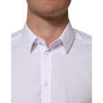 Dolce & Gabbana White Cotton GOLD Long Sleeves Formal Men Shirt TSH90814-40