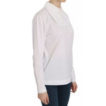 Dolce & Gabbana White Cotton Longsleeve Collared Blouse TSH3657-40