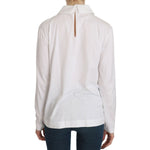 Dolce & Gabbana White Cotton Longsleeve Collared Blouse TSH3657-40