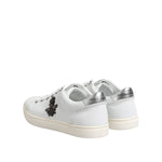 Dolce & Gabbana White Crown Bee Leather Low Top Sneakers Shoes MV7936-42