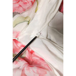 Dolce & Gabbana White Floral Silk Halter A-line Maxi Dress DR281310-38