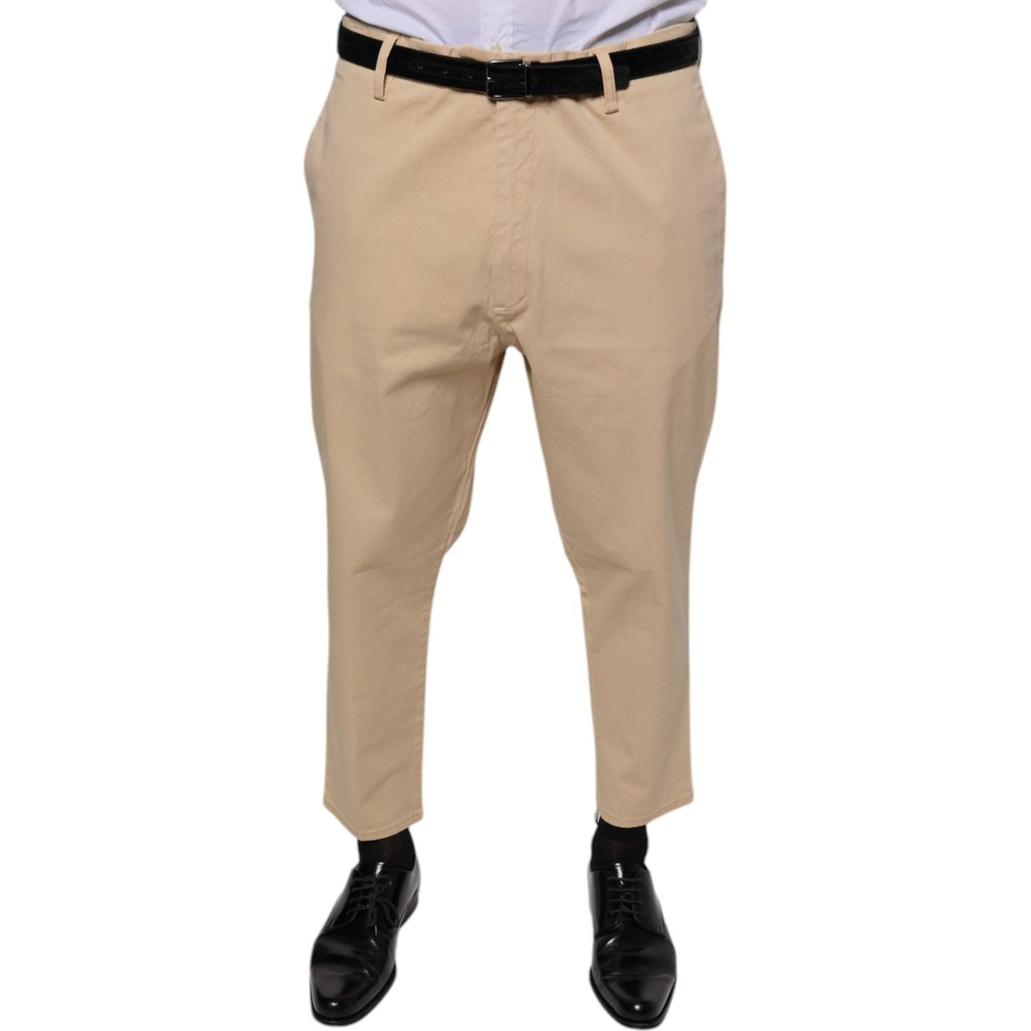 Don The Fuller Beige HOUSTON Men Cropped Dress Pants PAN75619-38