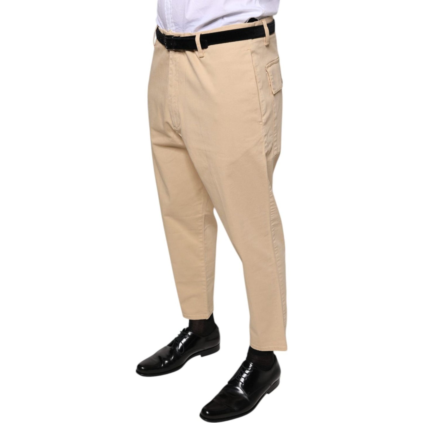 Don The Fuller Beige HOUSTON Men Cropped Dress Pants PAN75619-38