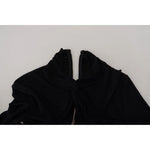 Dsquared² Black Viscose Long Sleeves Cut Out Mini Dress DR28822-38