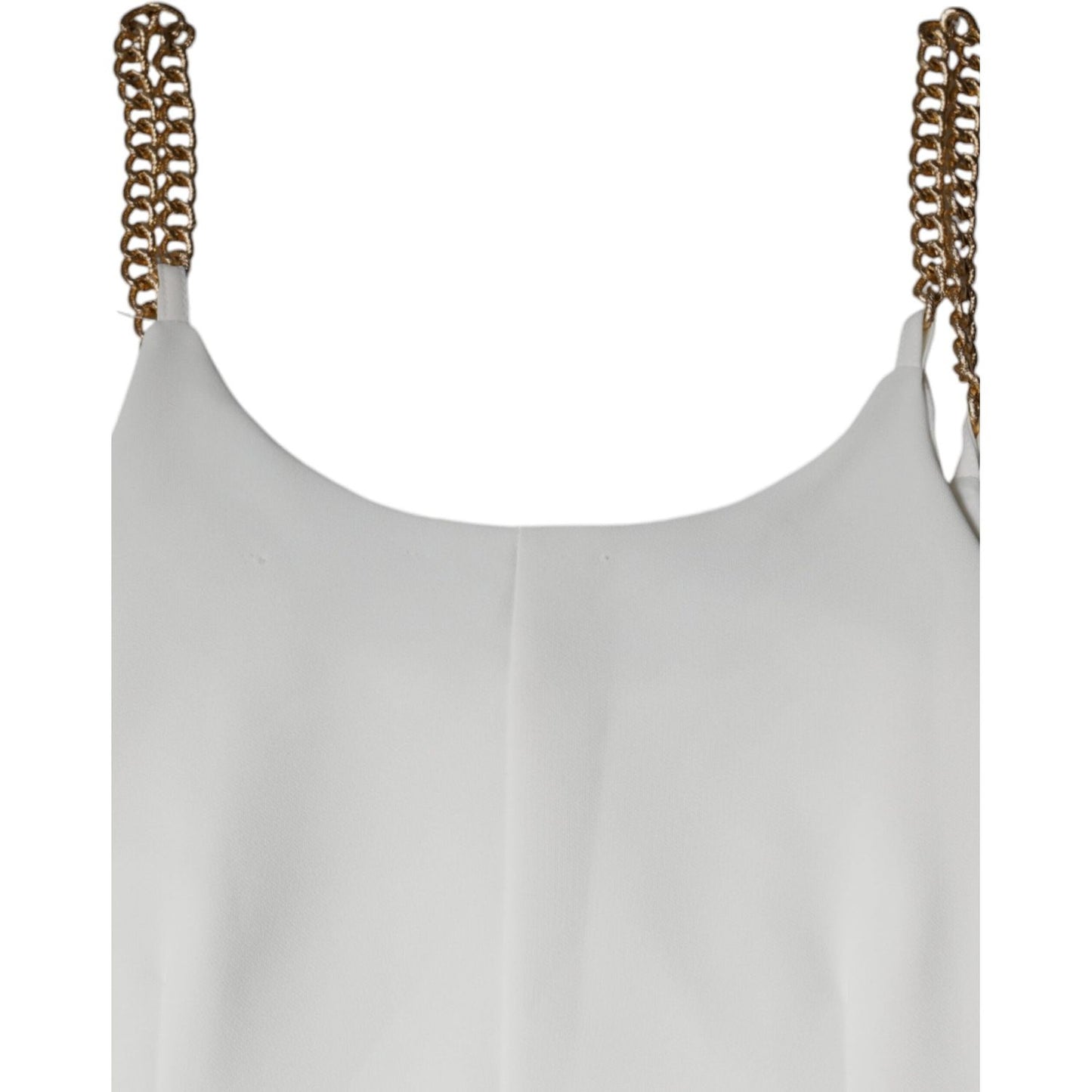 Elisabetta Franchi White Sleeveless Bodycon Sheath Mini Dress DR281372-42