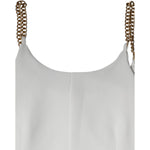 Elisabetta Franchi White Sleeveless Bodycon Sheath Mini Dress DR281372-42