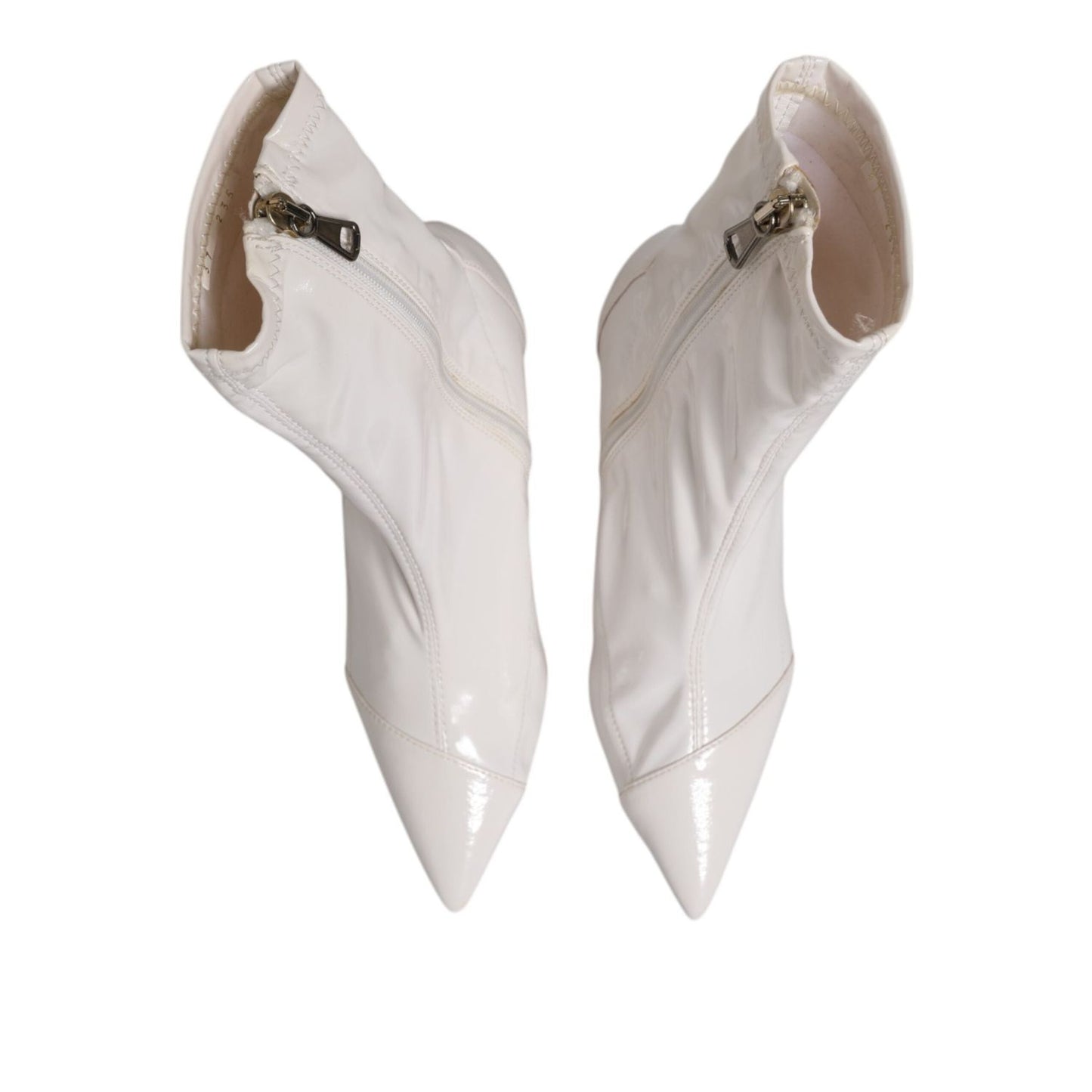 Elisabetta Franchi White Stiletto Heels Mid Calf Boots Shoes LA12619-37