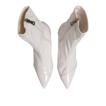 Elisabetta Franchi White Stiletto Heels Mid Calf Boots Shoes LA12619-37