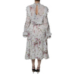 Ermanno Scervino White Floral Ruffles Lace Long Sleeves Maxi Dress DR81490-44