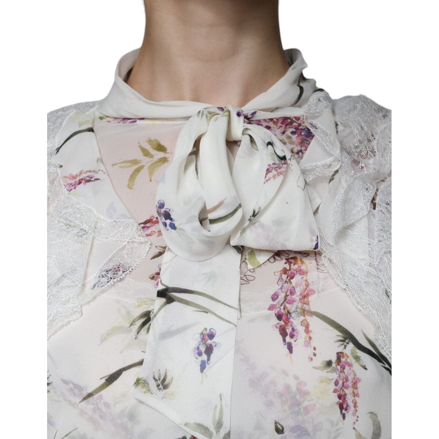 Ermanno Scervino White Floral Ruffles Lace Long Sleeves Maxi Dress DR81490-44