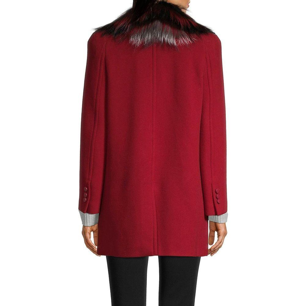 Fendi Fur Collar Wool Coat FE-8736388841684-42
