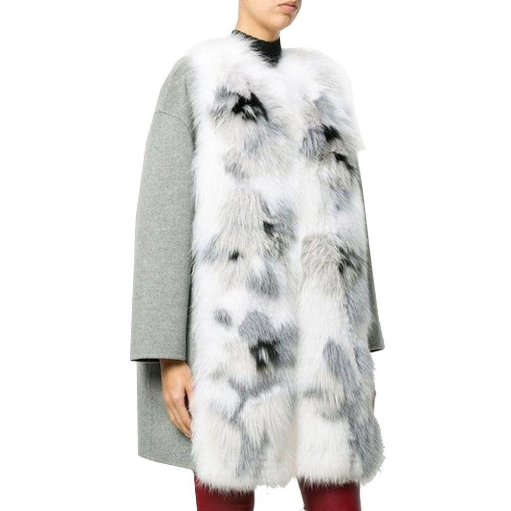 Fendi Fur Trim Cashmere Coat FE-8736389005524-38