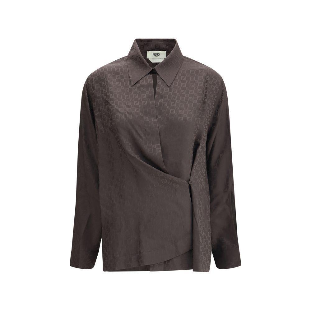 Fendi Silk jacquard Shirt FE-FS8287AUQGF1T6H-IT40 | M