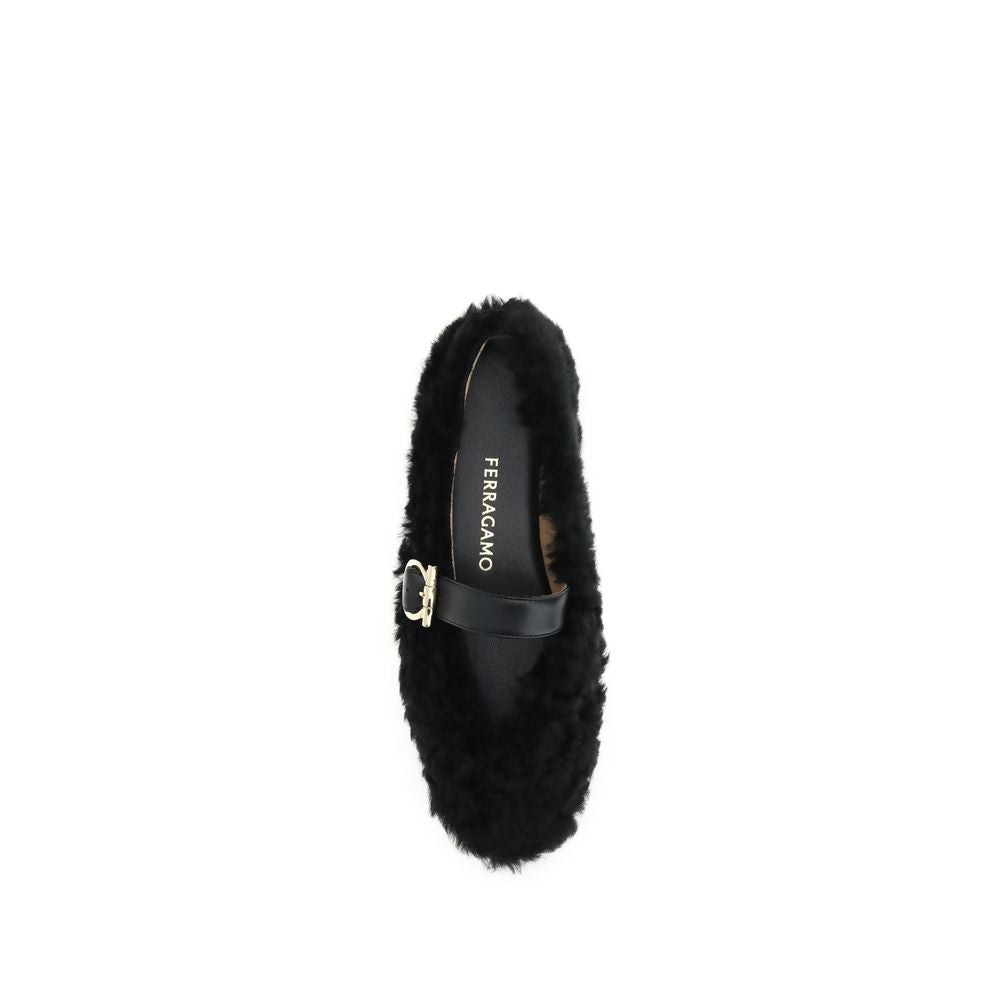 Ferragamo Gancini-embellished Ballerinas FE-787502001-EU35.5/US5.5