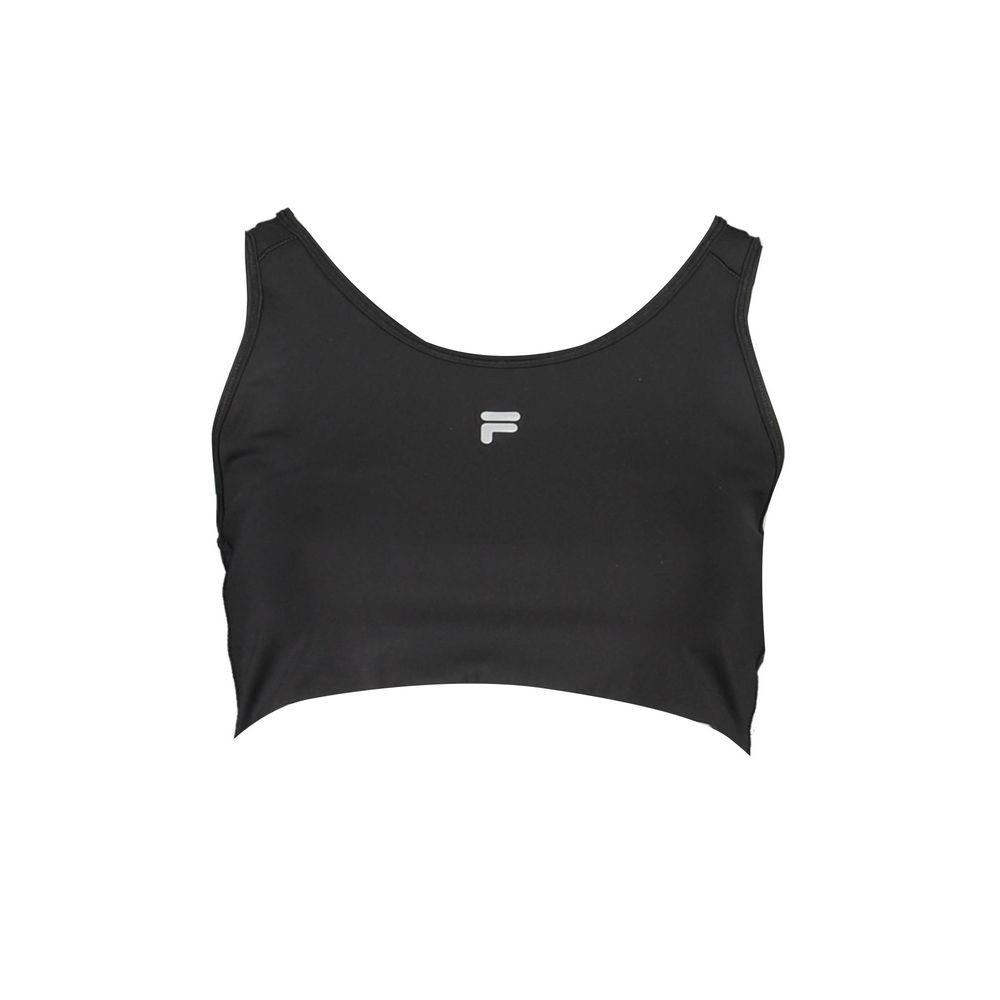 Fila Black Polyester Women Sports Bra FI-19786-XS