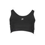 Fila Black Polyester Women Sports Bra FI-19786-XS