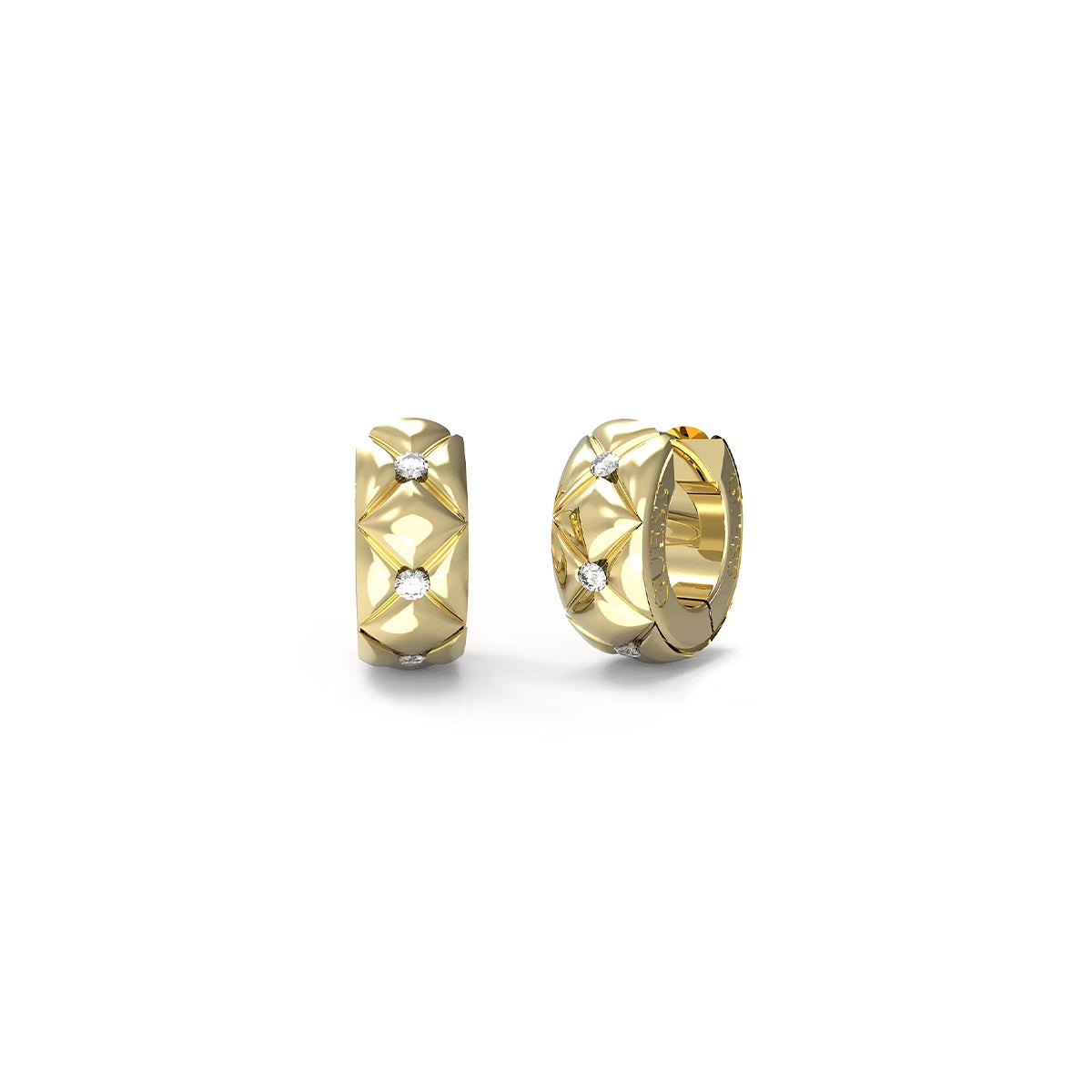 GUESS JEWELS JEWELRY Mod. JUBE04590JWYGT-U gold earrings with diamond accents