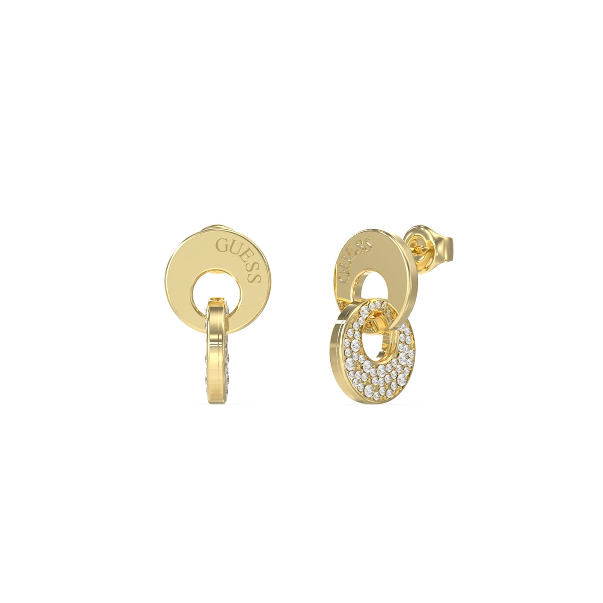 GUESS JEWELS JEWELRY Mod. JUBE05221JWYGT-U gold earrings with shimmering design