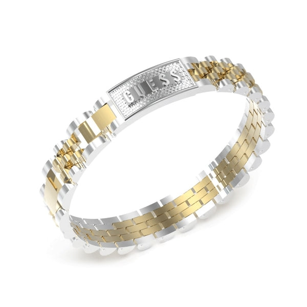 GUESS JEWELS JEWELRY Mod. JUMB03201JWYGSTT-U gold and silver bracelet