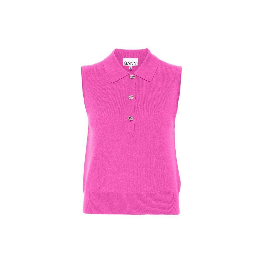 Ganni Wool And Cashmere Polo GA-8735481462996-M