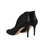 Gianvito Rossi Metallic Black Pump Stiletto Heels Shoes LA12586-39