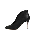Gianvito Rossi Metallic Black Pump Stiletto Heels Shoes LA12586-39