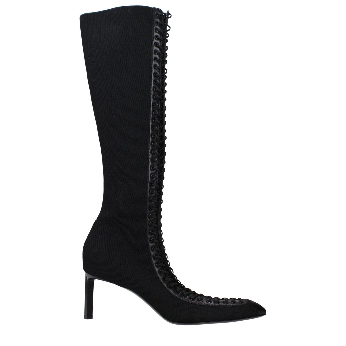 Givenchy Black Fabric Lace-Up Boots GI-9482729914633-EU39/US9