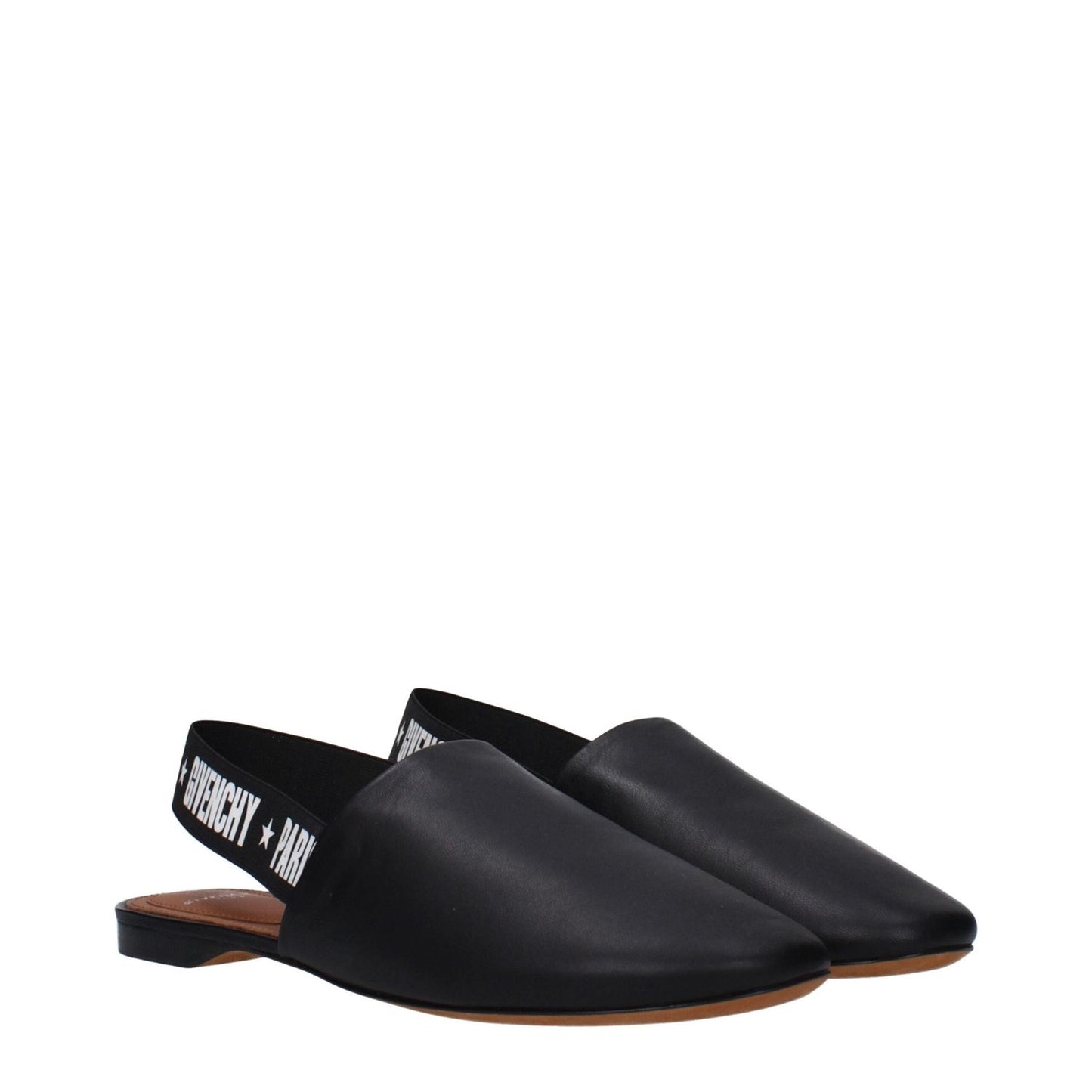 Givenchy Black Leather Slides GI-9474460156169-EU35/US5