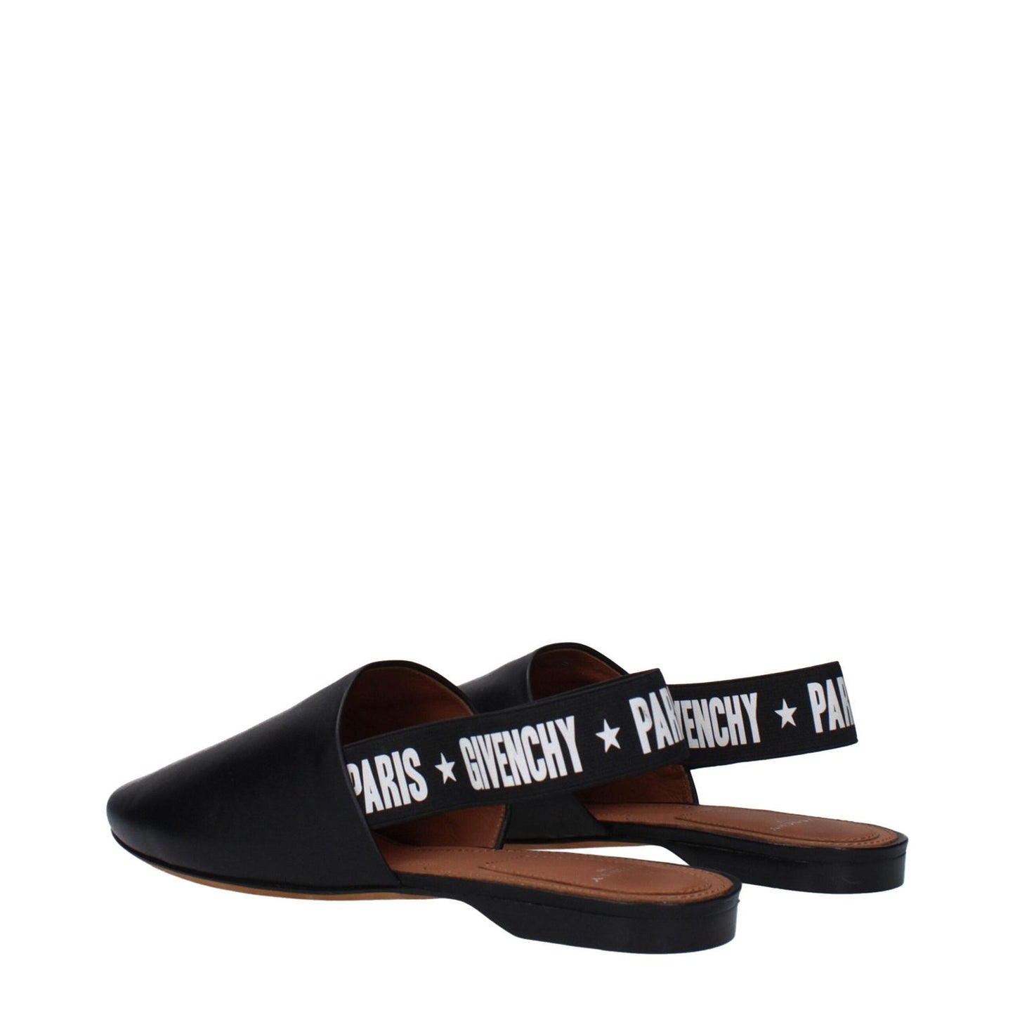 Givenchy Black Leather Slides GI-9474460156169-EU35/US5
