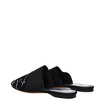 Givenchy Black Satin Slippers Sandals GI-9474436366601-EU35/US5