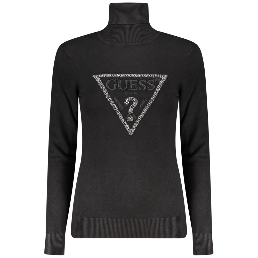Guess Jeans Black Viscose Women Sweater GU-39640-S