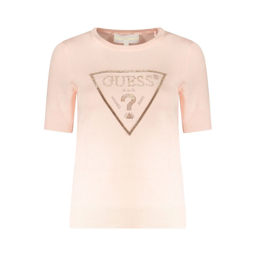 Guess Jeans Pink Viscose Sweater GU-38669-XS