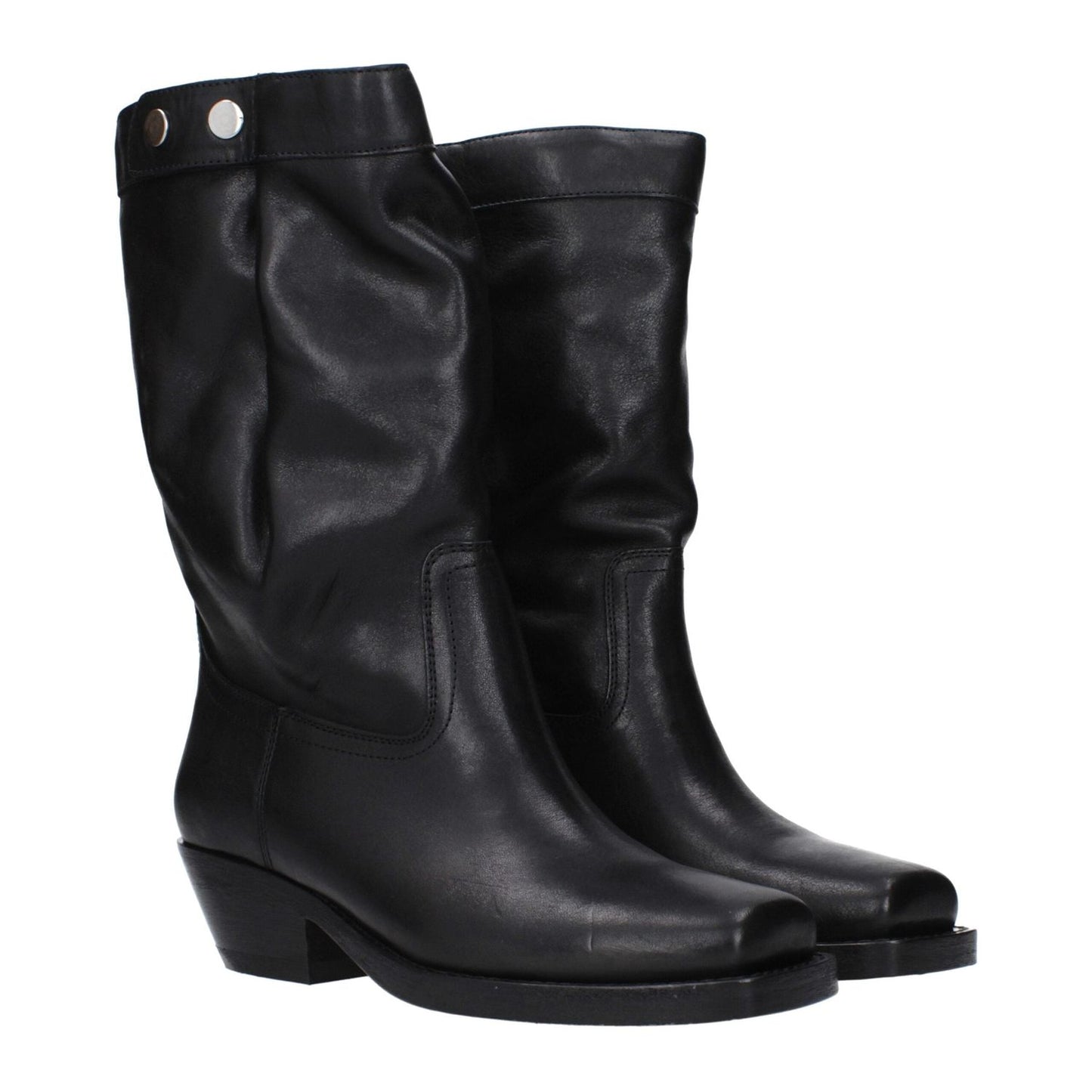 Isabel Marant Black Leather Ankle Boots IS-10031434170633-EU36/US6