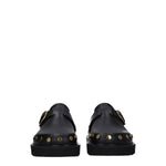 Isabel Marant Black Leather Slippers Sandals IS-8547450028297-EU36/US6