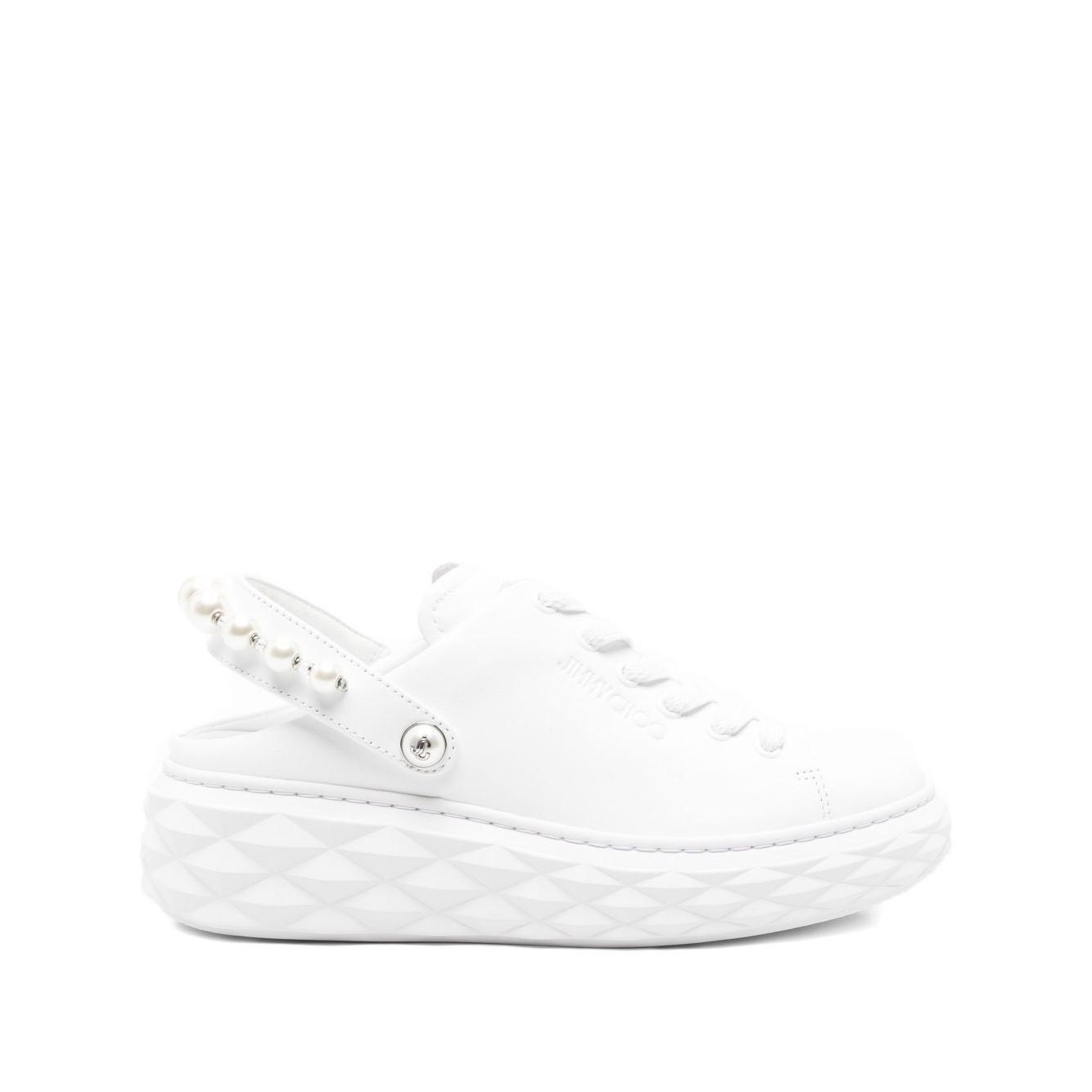 Jimmy Choo 50mm pearl-slingback platform sneakers DIAMONDMAXI/PEARLNQKWHITE/WHITE-AI25