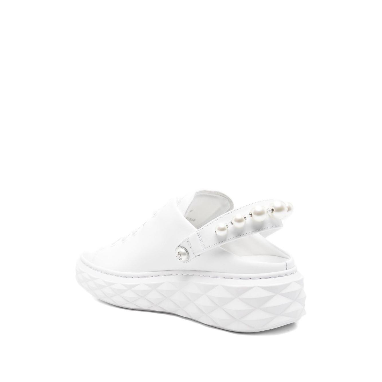 Jimmy Choo 50mm pearl-slingback platform sneakers DIAMONDMAXI/PEARLNQKWHITE/WHITE-AI25