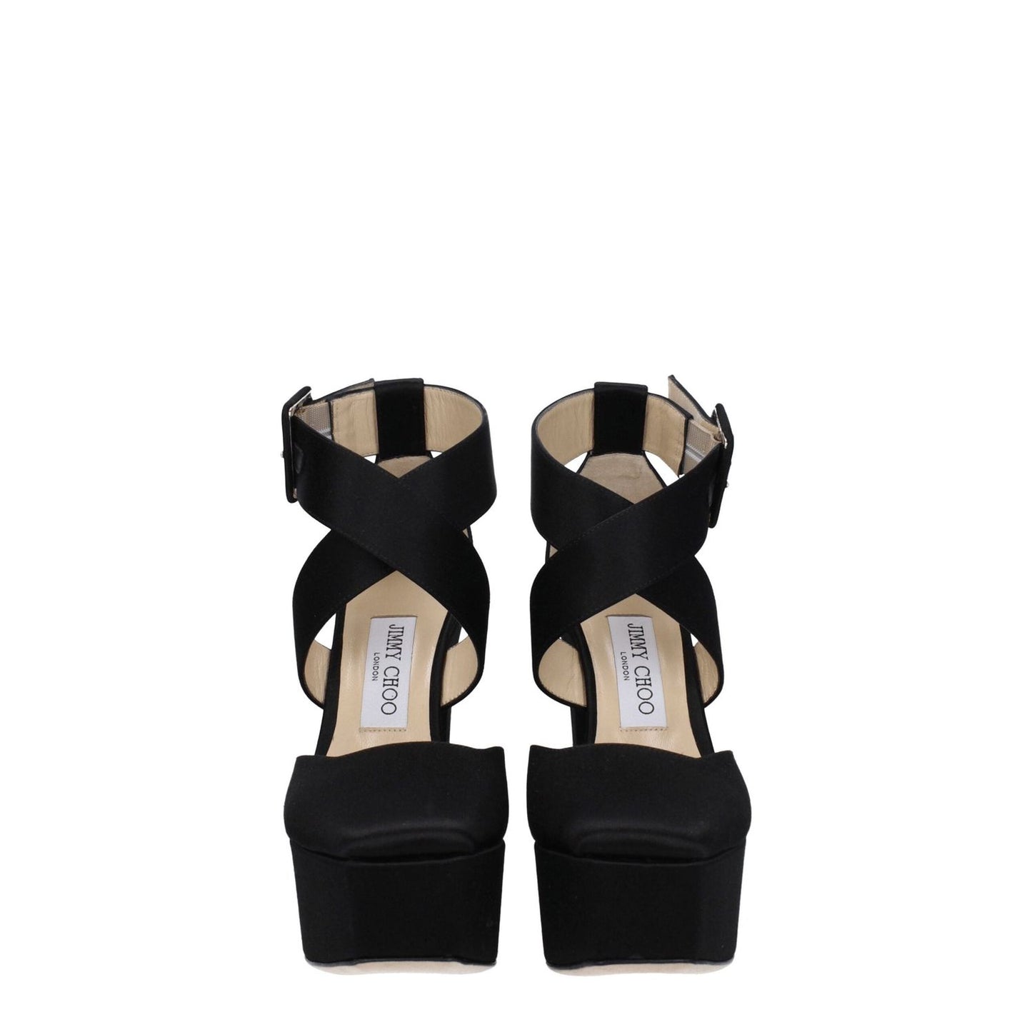 Jimmy Choo Black Satin Platforms JI-8547461988617-EU37/US7