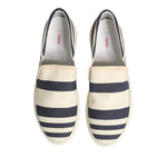 Jucca Blue White Striped Canvas Men Low Top Casual Shoes MV7273-41
