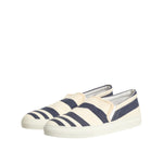 Jucca Blue White Striped Canvas Men Low Top Casual Shoes MV7273-41