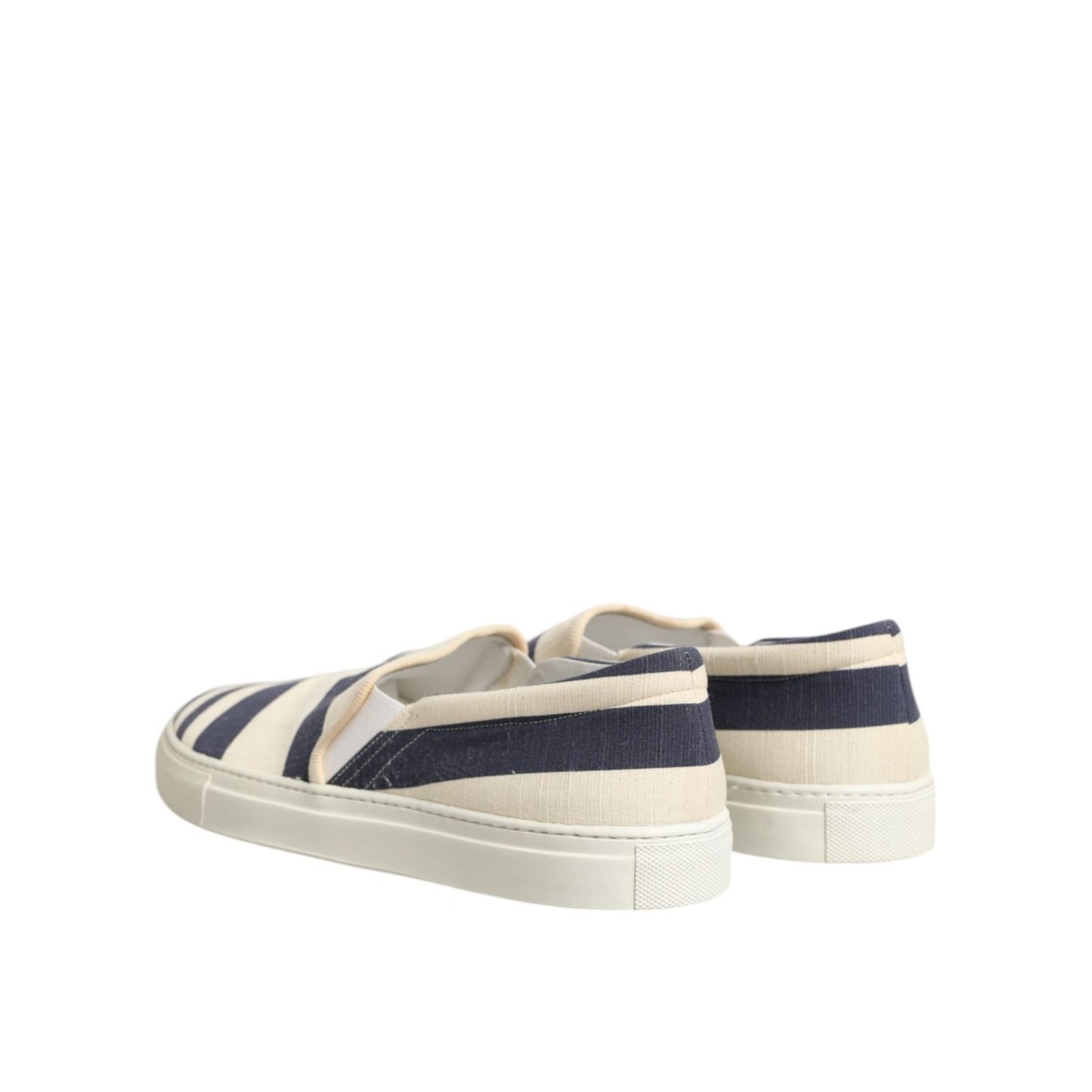 Jucca Blue White Striped Canvas Men Low Top Casual Shoes MV7273-41