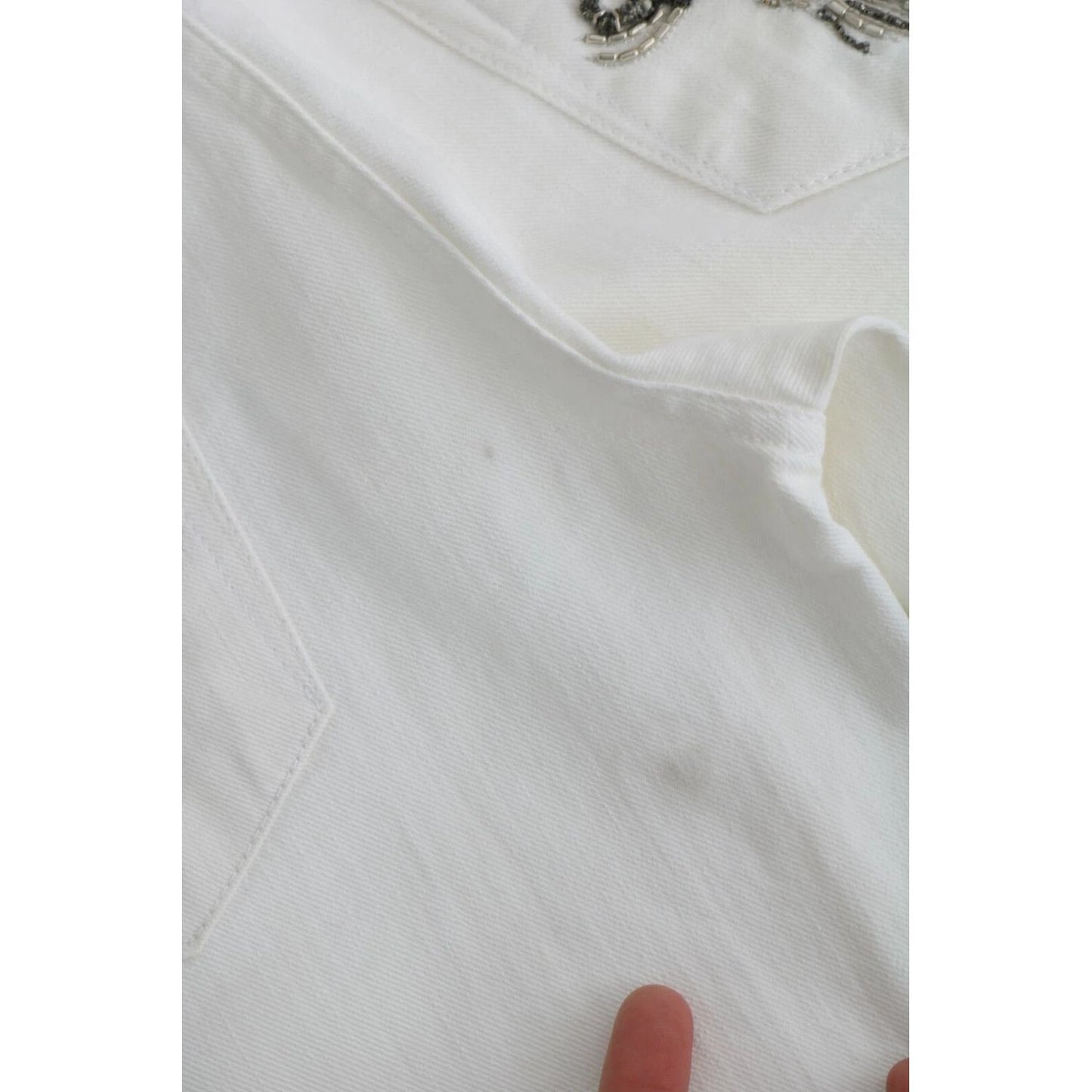 Just Cavalli White Cotton Slim Fit Mid Waist Skinny Trouser Jeans PAN71316-27