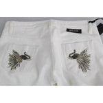 Just Cavalli White Cotton Slim Fit Mid Waist Skinny Trouser Jeans PAN71316-27
