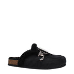 Jw Anderson Black Leather Slippers Sandals JW-8609867497737-EU41/US8
