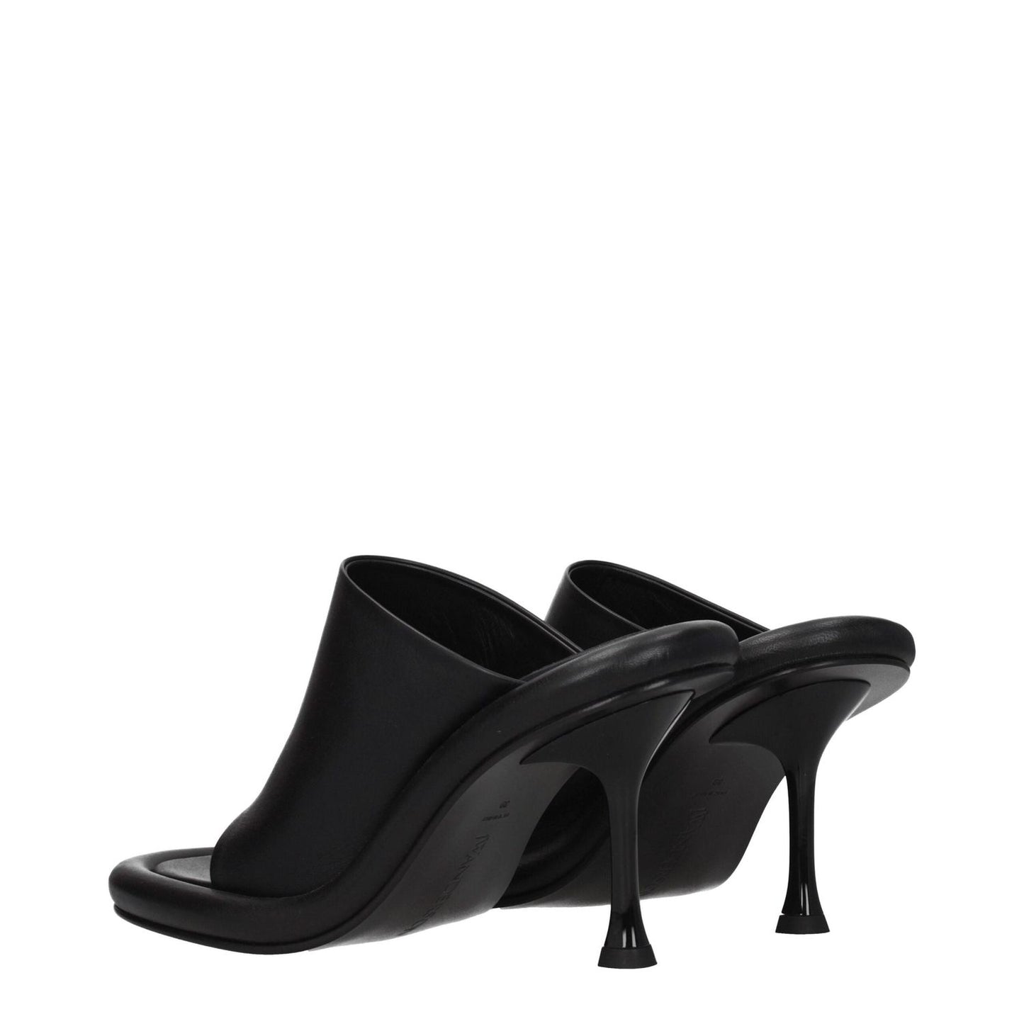 Jw Anderson Black Leather Stiletto Heels Sandals JW-8547362898185-EU40/US10