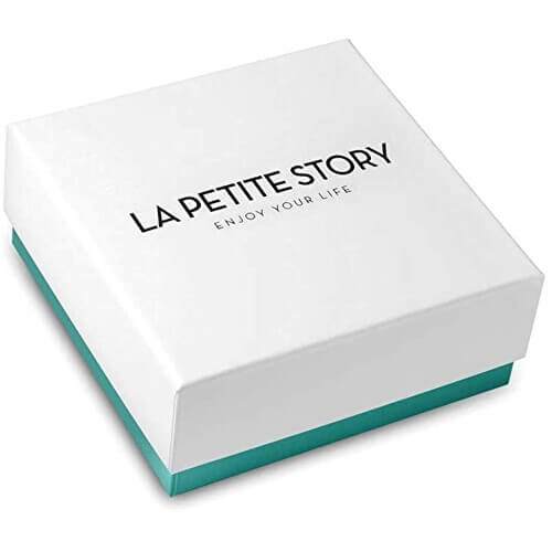 White jewelry box with logo for LA PETITE STORY JEWELRY Mod. LPS02ARQ09