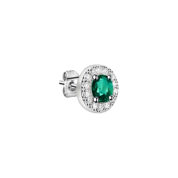 LA PETITE STORY JEWELRY Mod. LPS02ARQ14 featuring a green gemstone studded earring design.
