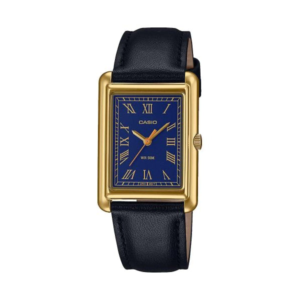 CASIO COLLECTION Mod. LADY TANK. GOLD. LEATHER - BLUE LTP-B165GL-2BVEF