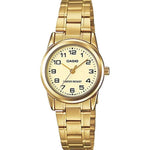 CASIO COLLECTION Mod. LADY 3H. GOLD - CHAMPAGNE LTP-V001G-9BUDF