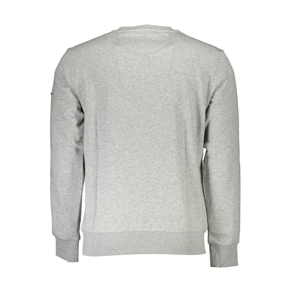 La Martina Gray Cotton Sweater LA-21503-M