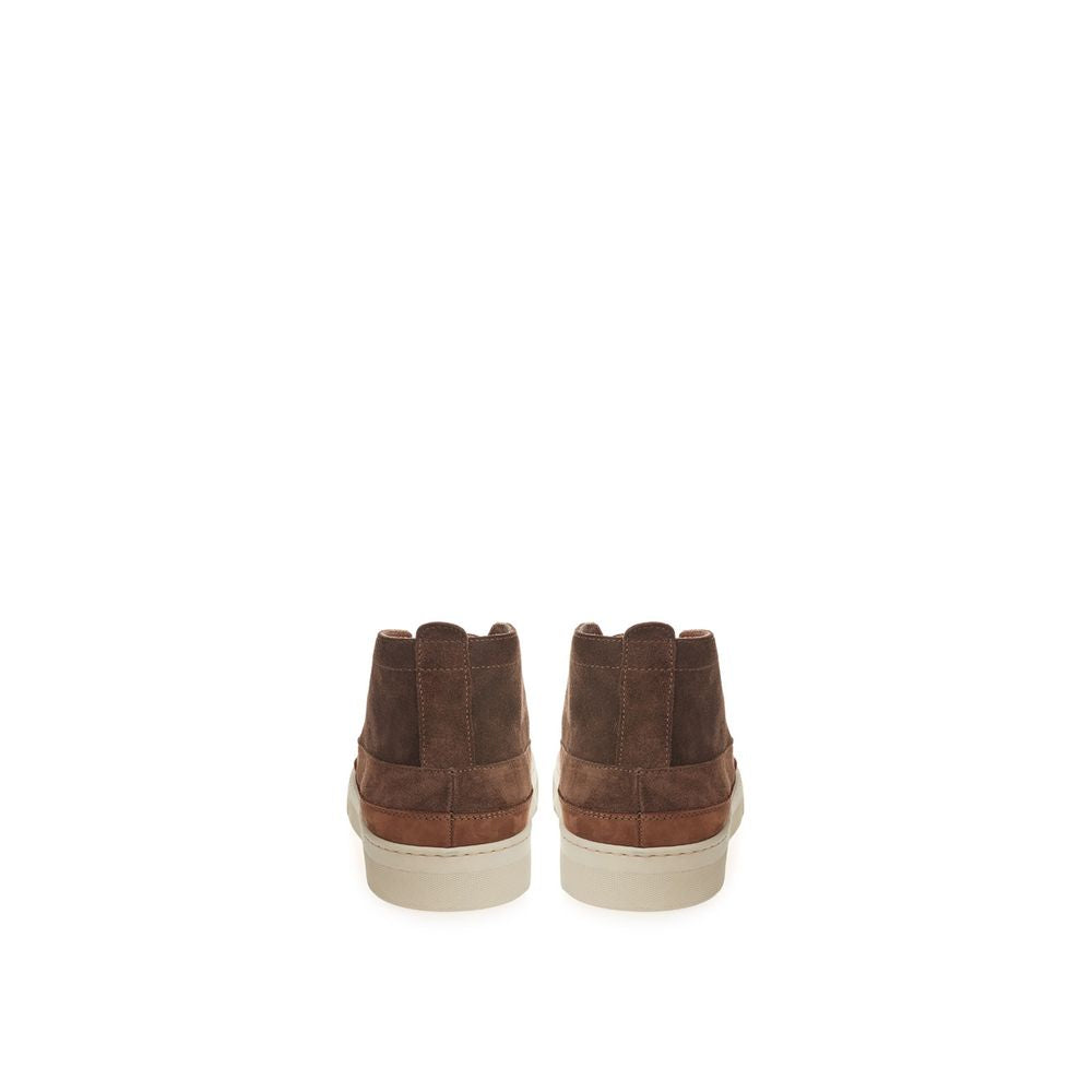 Lardini Elegant Suede Sneakers in Rich Brown LA-225664-EU40/US7